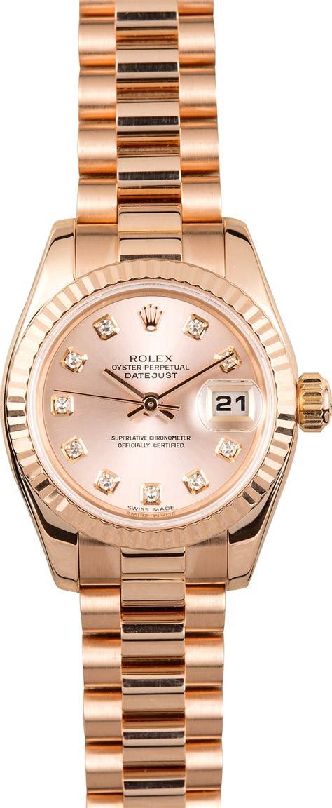 rolex rose gold womens